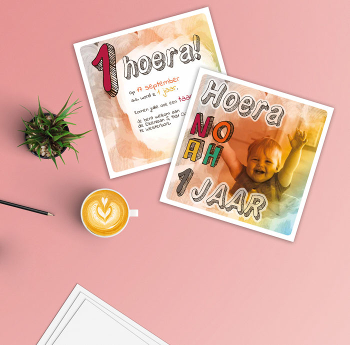 Uitnodiging Noah 1 jaar | DesignedBy