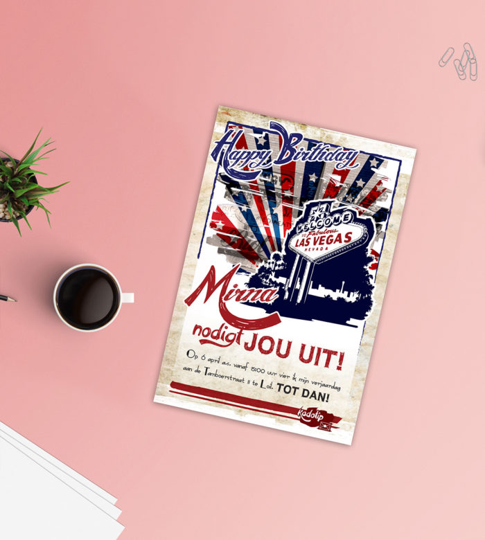 Uitnodiging Verjaardag USA | DesignedBy